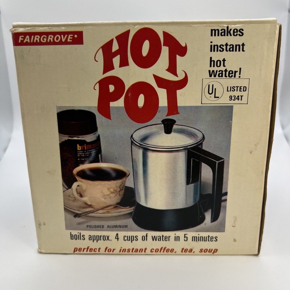 VTG Fairgrove Aluminum Electric Hot Pot #2995   70's 1978 CIB